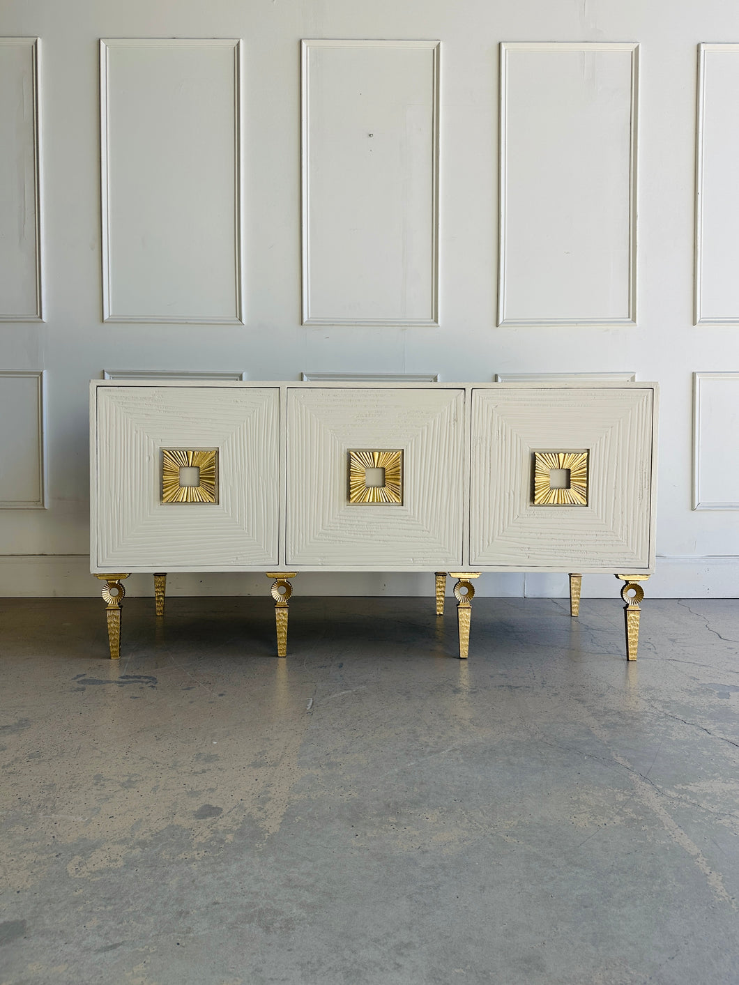 Global Views Credenza in Natural Cream