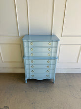 Load image into Gallery viewer, French Provincial Tallboy Chest in Parma Gray
