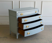Load image into Gallery viewer, Vintage Bowfront Mahogany Chest in Boothbay Gray
