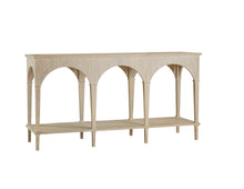 Load image into Gallery viewer, The Modern History Maui Arch Console from the Somerset Bay collection features a rhythmic series of architectural arches that give the piece its distinctive character. Crafted in straight grain ash veneer, the finish highlights the natural movement of the wood while maintaining a light, coastal palette. Good Bones Furniture
