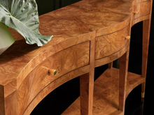 Load image into Gallery viewer, Modern History Serpentine Console in Olive Ashe
