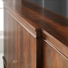 Load image into Gallery viewer, Modern History Walnut Breakfront Cabinet
