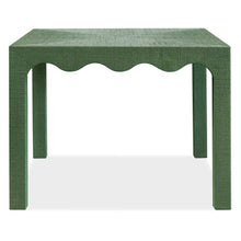 Load image into Gallery viewer, The Naomi Game Table by Hooker Furniture brings playful sophistication to gathering spaces with its distinctive texture and tailored design. Fully wrapped in hand-finished green painted raffia, it offers a rich, tactile surface that adds depth and visual interest. Good Bones Furniture
