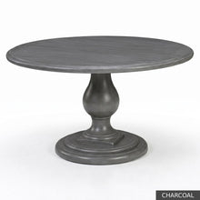Load image into Gallery viewer, The Phillips Scott 48 inch Lafayette Dining Table offers the character of a grand European pedestal table in a comfortably scaled footprint. Designed to seat four, it is an inviting choice for breakfast rooms, dining nooks, and smaller dining spaces. Crafted from hardwood solids and veneers, its round top features a layered molded edge supported by a sculptural turned pedestal and substantial tiered base. Good Bones Furniture
