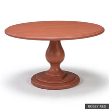 Load image into Gallery viewer, The 54 inch Lafayette Dining Table hits the sweet spot for round dining—generous enough to seat six comfortably, yet intimate enough to keep conversation effortless. Designed by Phillips Scott and crafted from hardwood solids and veneers, the table features a layered molded edge, sculptural turned pedestal, and substantial tiered base. Good Bones Furniture
