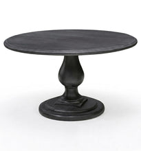 Load image into Gallery viewer, The 54 inch Lafayette Dining Table hits the sweet spot for round dining—generous enough to seat six comfortably, yet intimate enough to keep conversation effortless. Designed by Phillips Scott and crafted from hardwood solids and veneers, the table features a layered molded edge, sculptural turned pedestal, and substantial tiered base. Good Bones Furniture
