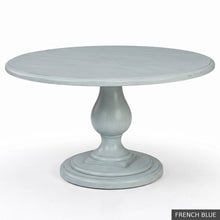 Load image into Gallery viewer, The 60 inch Phillips Scott Lafayette Dining Table offers generous seating for six with added elbow room and ample space for serving pieces. Crafted from hardwood solids and veneers, the tabletop features a layered molded edge supported by a sculptural turned pedestal and substantial tiered base. Good Bones Furniture
