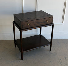 Load image into Gallery viewer, The Willow Side Table by Phillips Scott pairs clean architectural lines with softly rounded edges for a look that feels both modern and timeless. Finished in Victorian Brushed Oak, the design highlights the warmth and texture of the wood while maintaining a light, refined presence. Good Bones Furniture
