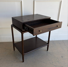 Load image into Gallery viewer, The Willow Side Table by Phillips Scott pairs clean architectural lines with softly rounded edges for a look that feels both modern and timeless. Finished in Victorian Brushed Oak, the design highlights the warmth and texture of the wood while maintaining a light, refined presence. Good Bones Furniture
