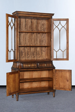 Load image into Gallery viewer, Elevate your dining or living space with the timeless elegance of the Rosalind China Cabinet. Handcrafted from solid mango wood and mango wood veneers, this cabinet combines durability with natural beauty, showcasing the wood's rich, warm tones and unique grain patterns. Its sleek design is complemented by solid brass hardware, adding a touch of refined sophistication. Good Bones Furniture
