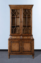 Load image into Gallery viewer, Elevate your dining or living space with the timeless elegance of the Rosalind China Cabinet. Handcrafted from solid mango wood and mango wood veneers, this cabinet combines durability with natural beauty, showcasing the wood's rich, warm tones and unique grain patterns. Its sleek design is complemented by solid brass hardware, adding a touch of refined sophistication. Good Bones Furniture
