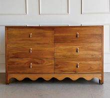 Load image into Gallery viewer, Chloe 6 drawer Scalloped bottom Dresser
