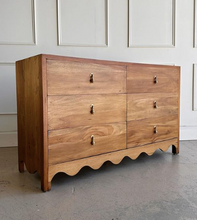 Load image into Gallery viewer, Chloe 6 drawer Scalloped bottom Dresser
