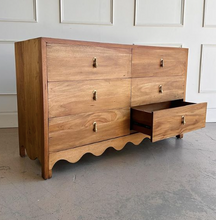 Load image into Gallery viewer, Chloe 6 drawer Scalloped bottom Dresser
