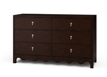 Load image into Gallery viewer, Chloe 6 drawer Scalloped bottom Dresser
