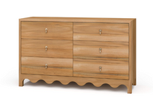 Load image into Gallery viewer, Chloe 6 drawer Scalloped bottom Dresser
