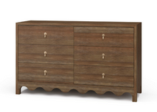 Load image into Gallery viewer, Chloe 6 drawer Scalloped bottom Dresser
