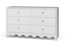 Load image into Gallery viewer, Chloe 6 drawer Scalloped bottom Dresser
