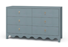 Load image into Gallery viewer, Chloe 6 drawer Scalloped bottom Dresser
