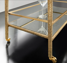 Load image into Gallery viewer, Shagreen Brass Bar Cart
