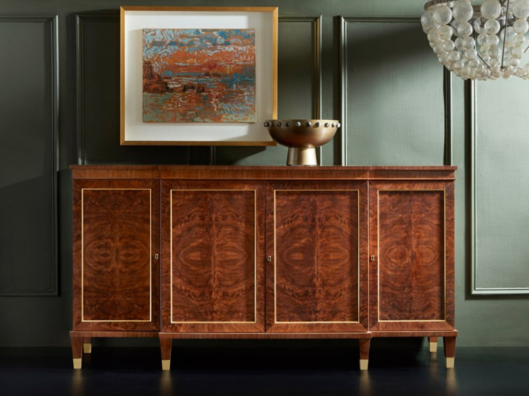 Large Walnut Breakfront Cabinet