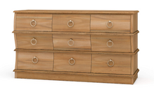 Load image into Gallery viewer, Serpentine 9 drawer dresser
