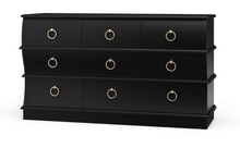 Load image into Gallery viewer, Serpentine 9 drawer dresser
