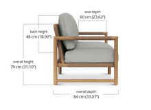 Load image into Gallery viewer, Jackson 3 Seater Outdoor Teak Sofa
