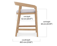 Load image into Gallery viewer, Raleigh Outdoor Teak Counter Stool
