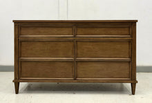 Load image into Gallery viewer, Avalaire 6 Drawer Dresser in Honey Chestnut by Good Bones Furniture, crafted from solid mahogany with six soft-close drawers and a clean architectural profile.
