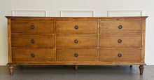 Load image into Gallery viewer, Milano 9-drawer dresser in Beachwood by Good Bones Furniture, a warm natural wood bedroom dresser crafted for refined interiors
