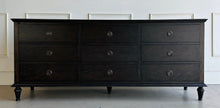 Load image into Gallery viewer, Milano 9-drawer dresser in Tuscany Brown by Good Bones Furniture, a deep classic wood finish offering elegant bedroom storage
